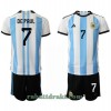 Argentina Rodrigo de Paul 7 Hjemme VM 2022 - Barn Draktsett
